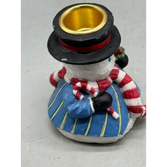 Christmas Snowman Candle Holder By Robert Alan Candle Co. Festive Winter READ - Picture 5 of 6